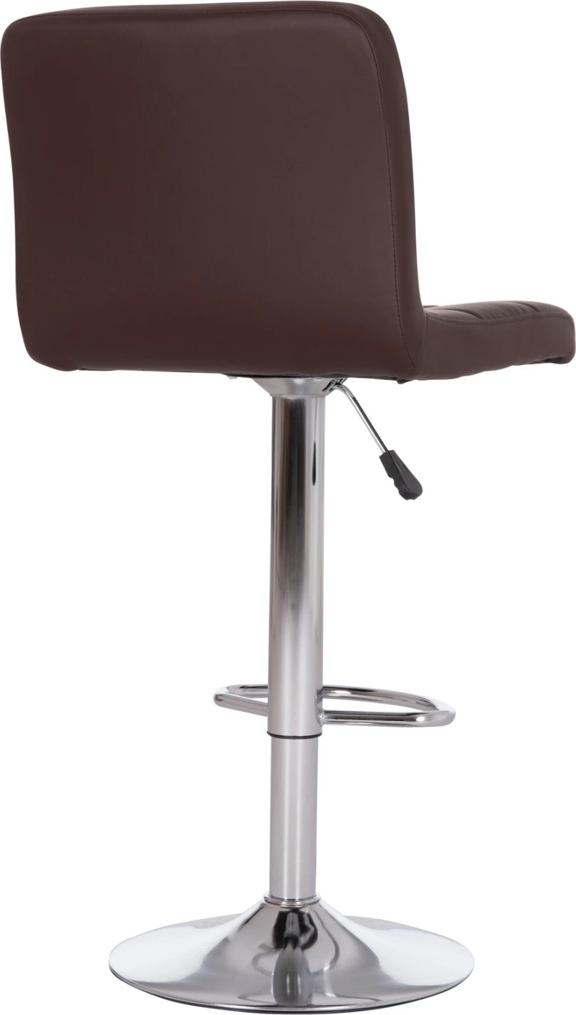 Karrige për bar rrotulluese DIANA, lëkurë PU kafe, metal krom, 44x52x109cm, set prej 2 copash