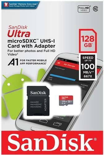 Kartë e memories SanDisk, microSDXC 128Gb me adapter