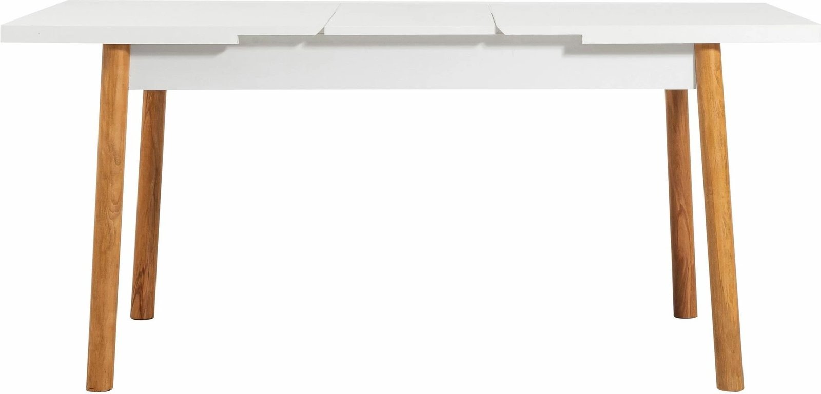 Tavolinë ngrënie me zgjatje, Santiago Masa, ngjyrë pishë Atlantike dhe e bardhë