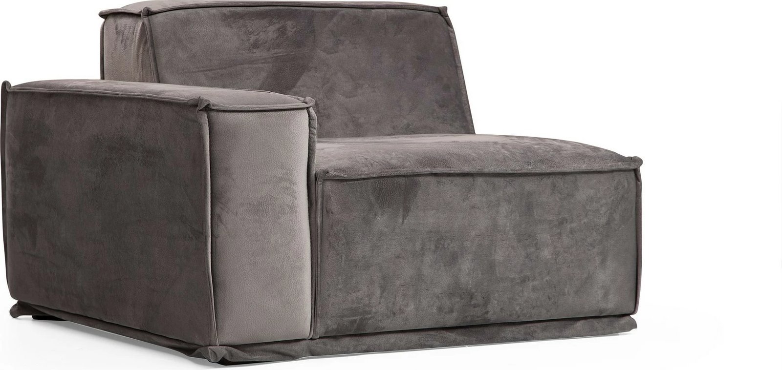 Kënd-sofë Atelier del Sofa, Lego Corner 3 (L1-O1-C-O1-1R), ngjyrë gri