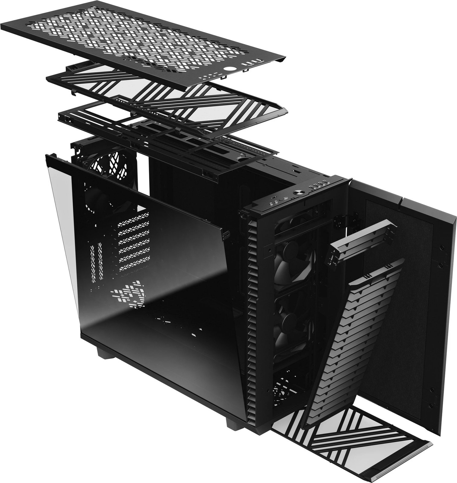 Kasë Fractal Design Define 7, Midi Tower, ATX, EATX, micro ATX, Micro-ITX, e zezë Kasë Fractal Design Define 7, Midi Tower, ATX, EATX, micro ATX, Micro-ITX, e zezë