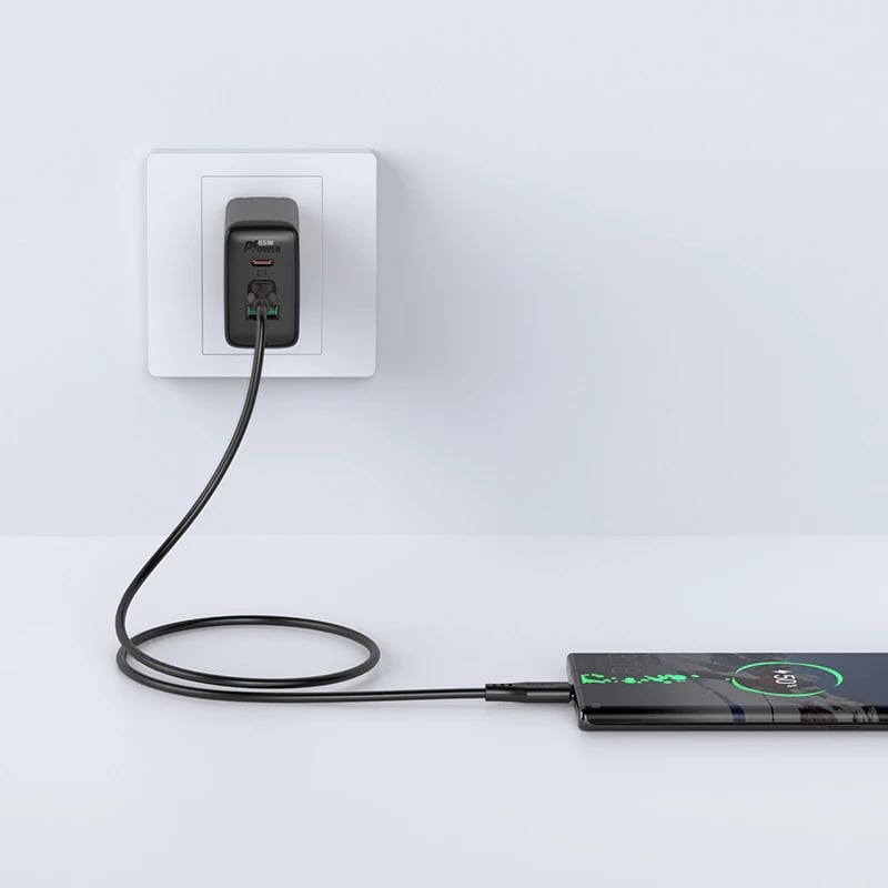 Kabllo Acefast C3-03 USB-C në USB-C, 1.2m, 60W, e bardhë