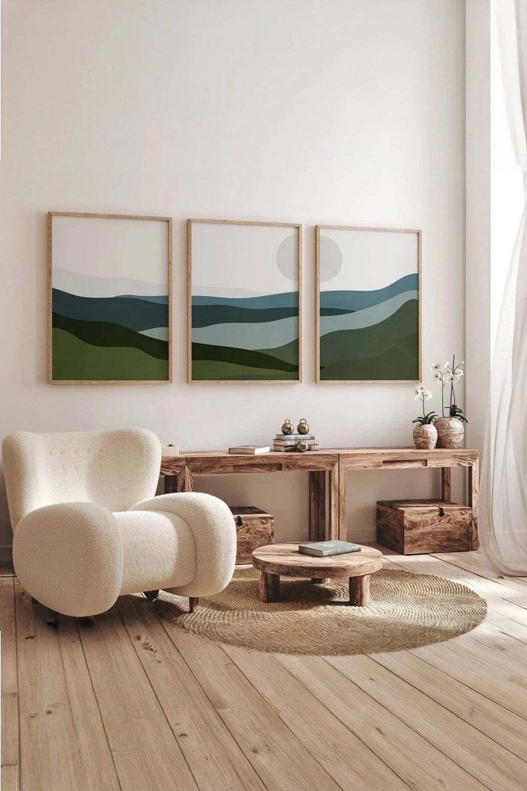 Pikturë dekorative me kornizë (3 copë), Wallity, 3Dartsohoset81