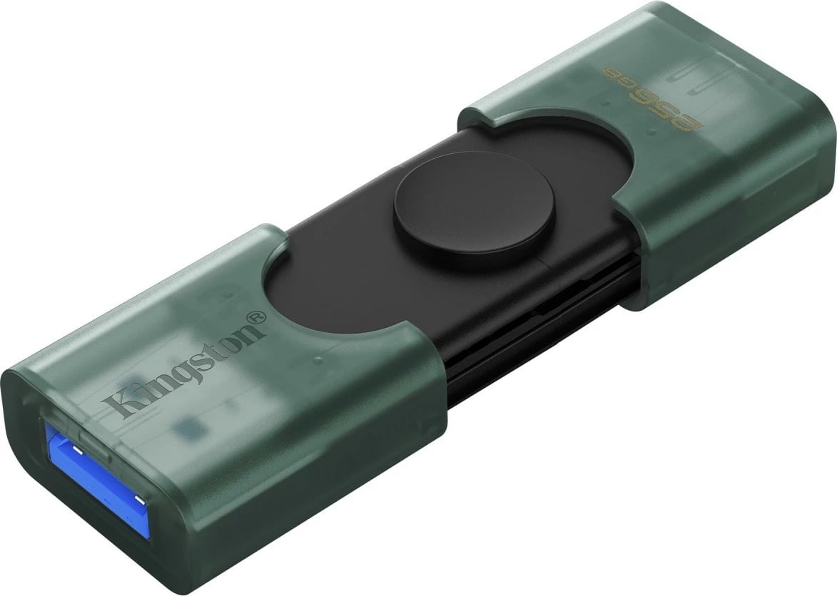 Pendrive Kingston Data Traveler DuoG2 256GB, USB-A/USB-C, Gjelbër
