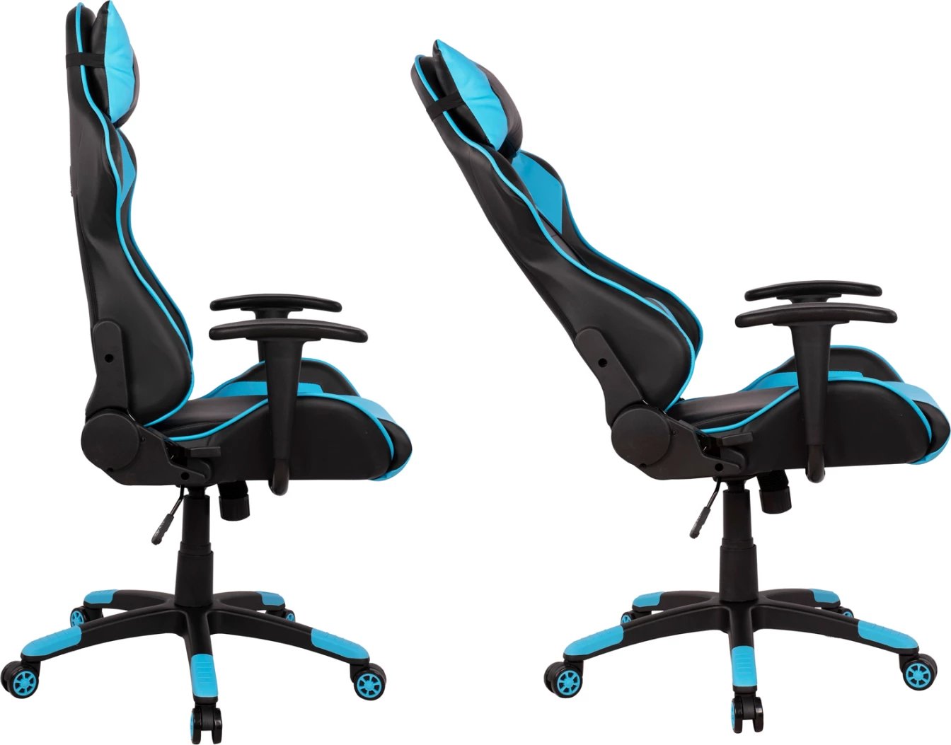 Karrige për gaming zyre, ngjyrë zezë-dritë blu, FH1072.08, 66,5x70x(122-129) cm