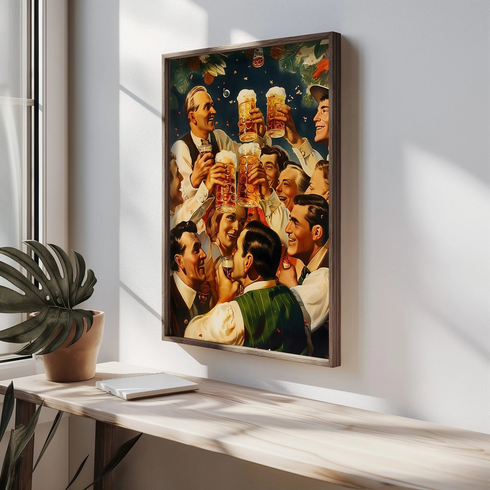 Pikturë dekorative me kornizë MDF, shumëngjyrëshe, HUM072