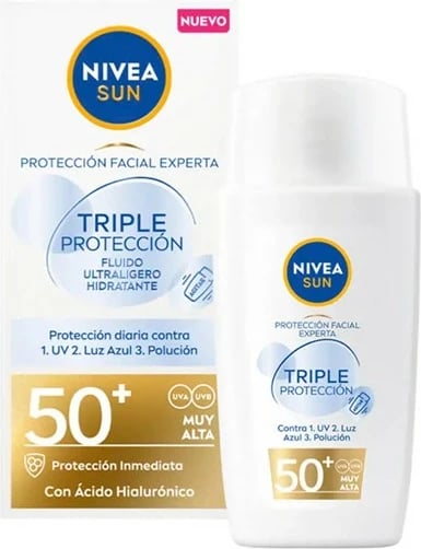 Fluido për fytyrë Nivea Sun Triple Proteccion SPF50, unisex, 40ml Fluido për fytyrë Nivea Sun Triple Proteccion SPF50, unisex, 40ml