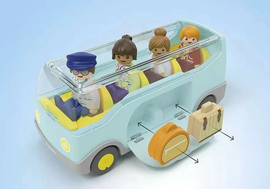 Set figurina Playmobil Junior 71682 Tour Bus, plastikë, 9 pjesë