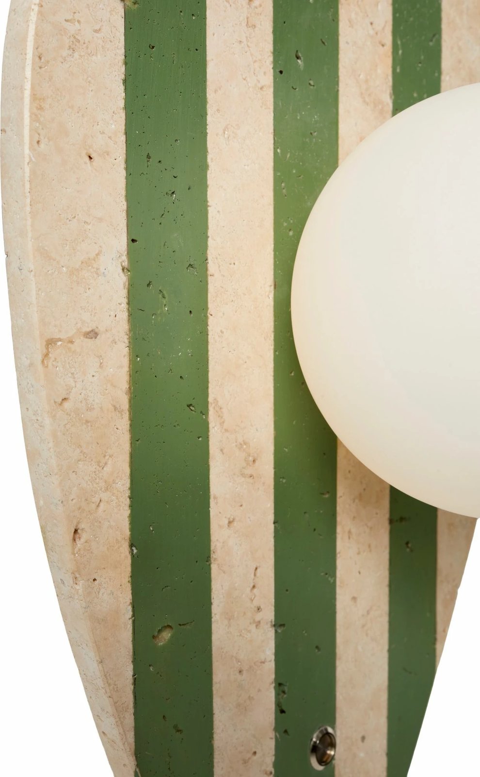 Llambë muri Opviq, Espe, trup travertini, kapak qelqi, bezhë, e bardhë, e gjelbër