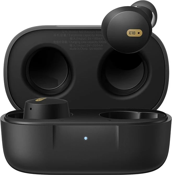 Kufje Baseus Bowie E18, TWS, Bluetooth, USB Type-C, të zeza