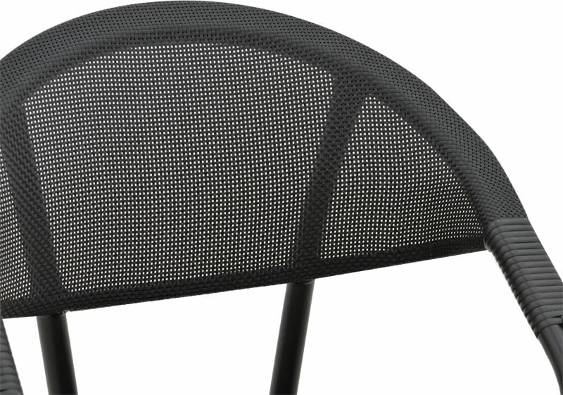 Karrige Isaia alumini-tekstilen e zezë 57x57x83cm