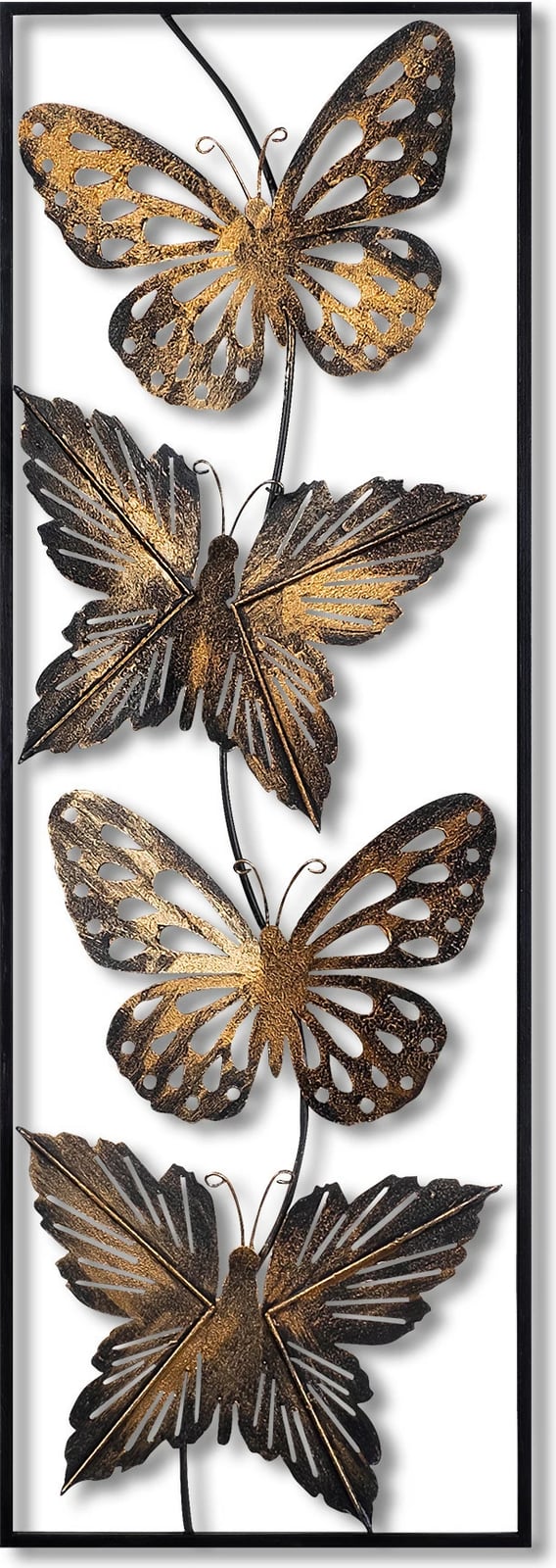 Aksesor dekorativ metalik për mur, flutur, Wallity