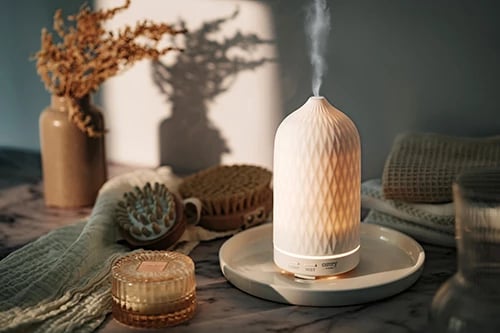 Difuzer arome ultrasonik, Camry, CR 7970, 100 ml, dritë ambienti, i bardhë