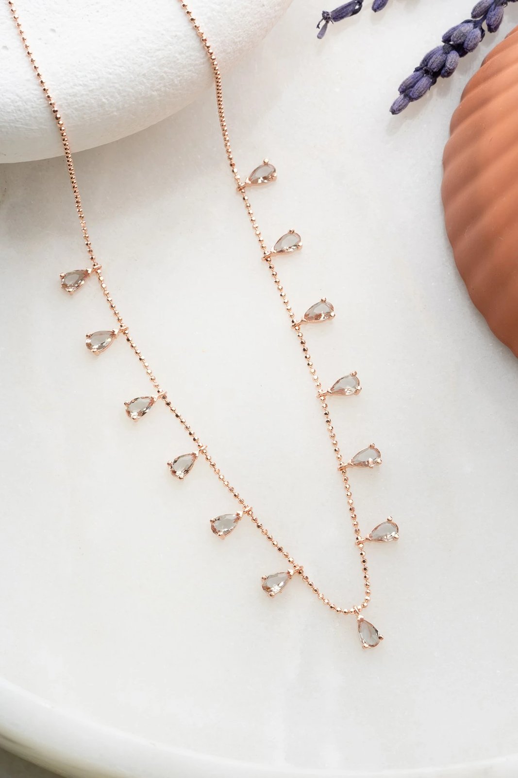 Qafore argjendi Jumeon, ngjyrë rozë ari dhe vjollcë, NRZ1090