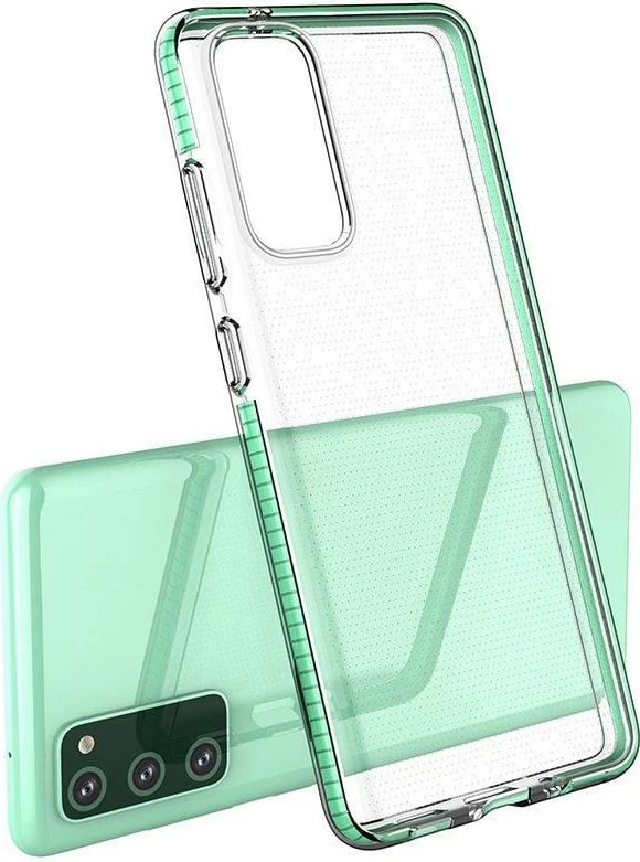 Mbështjellës Hurtel Spring Case për Samsung Galaxy A72, TPU, Transparent/Verdhë