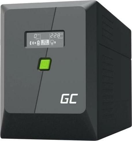 Kasë UPS Green Cell UPSLM900, 900W, 1500VA, me ekran LCD, e zezë