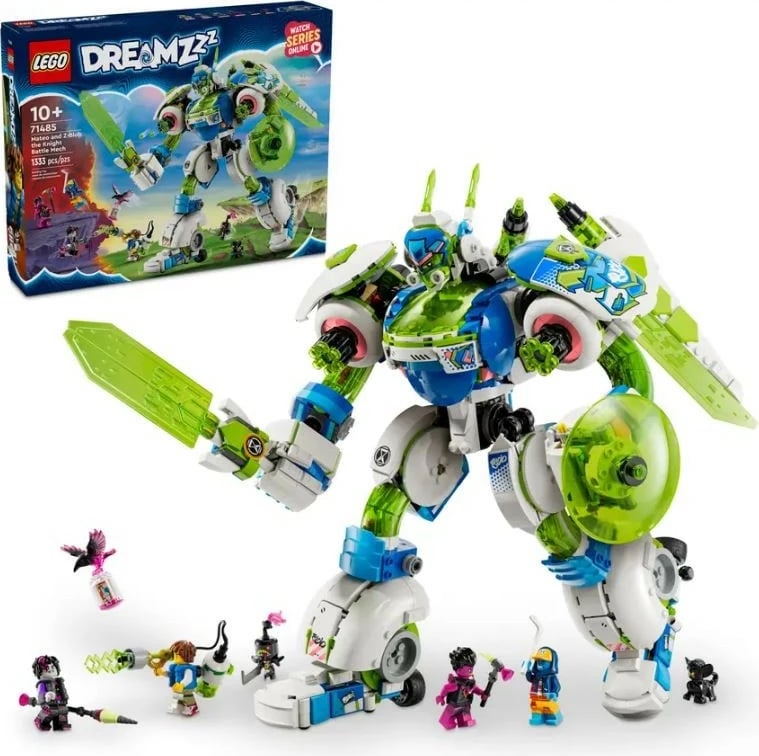 Set LEGO DREAMZzz 71485 Mateo and Z-Blob the Knight Battle Mech, 1333 pjesë, plastikë, shumëngjyrësh, ekstra i madh