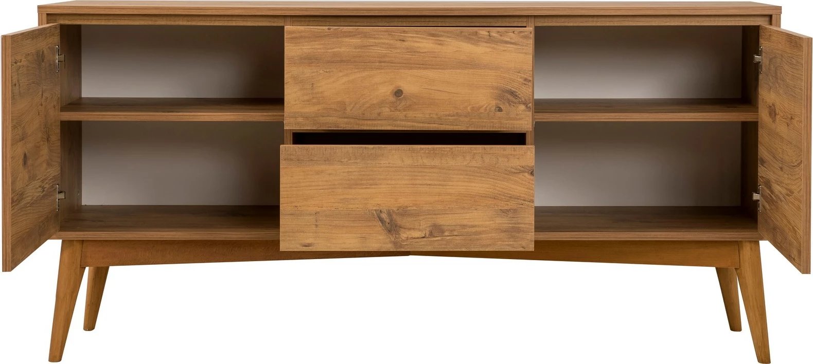 Set tavoline me karrige, konsolë dhe stol, ngjyrë Atlantic Pine, gri, 6 pjesë, Skye Decor, Vina Bench 04 0701