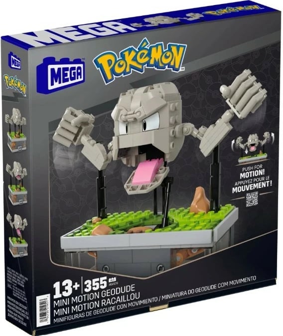Set ndërtimi Mega Bloks Pokemon Mini Motion Geodude, 354 pjesë