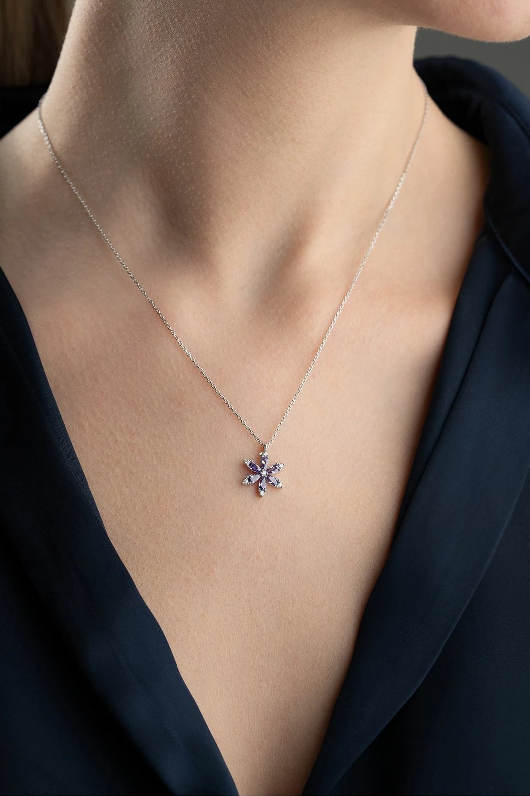 Qafore argjendi, ngjyrë gri, Jumeon, SİLVANOJEWELRY135