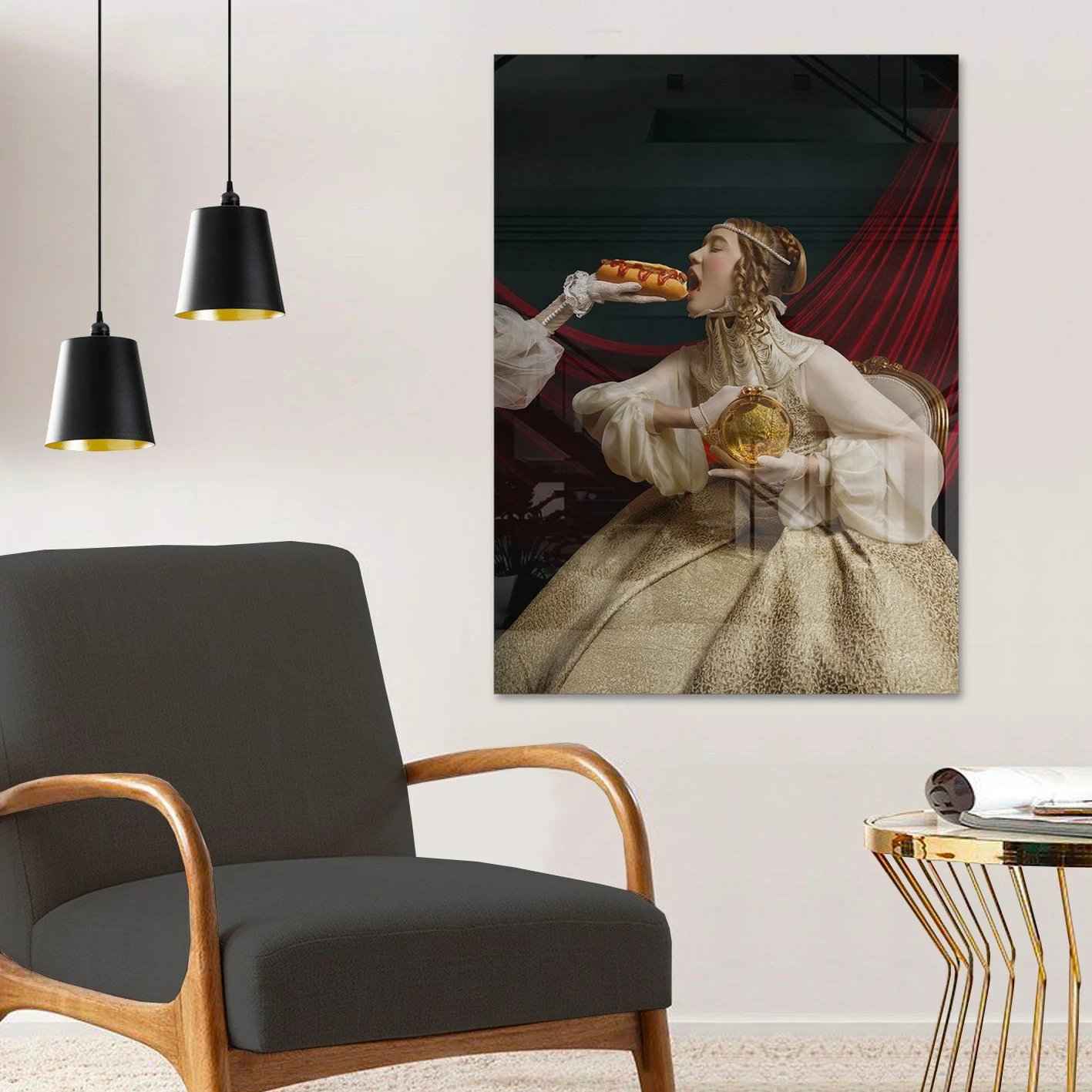 Pikturë dekorative prej xhami të temperuar, shumëngjyrëshe, CAM3683 - 50x70cm