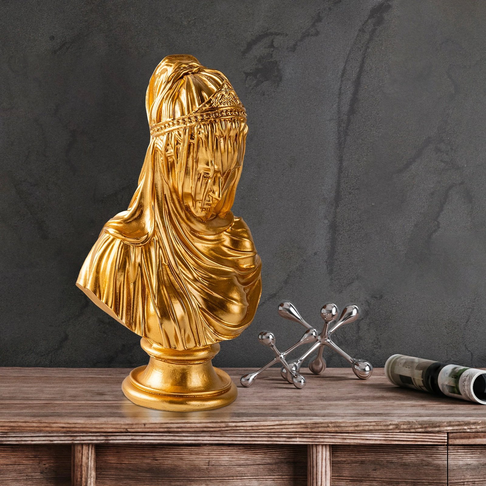 Objekt dekorativ Aberto Design, Yak-038, ngjyrë ari