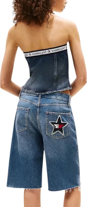 Top femra Tommy Hilfiger Jeans, blu