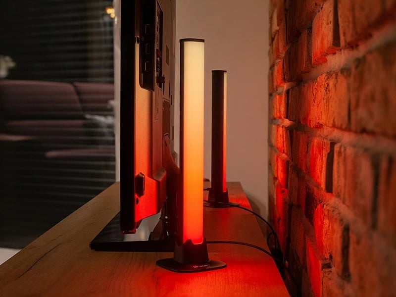 Set llamba RGB tavoline Tracer TRAOSW47008, kontroll me aplikacion Tuya, LED, USB, E zezë, 2 copë