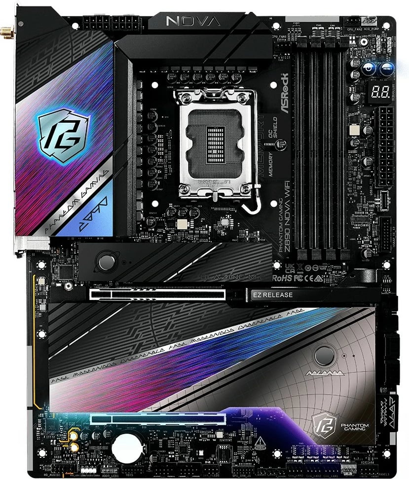 Pllakë amë ASRock Phantom Gaming Z890 Nova WiFi, LGA 1851, DDR5, Wi-Fi 7, ATX
