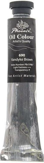 Ngjyrë vaji Phoenix 690 Vandyke Brown, tub 50ml