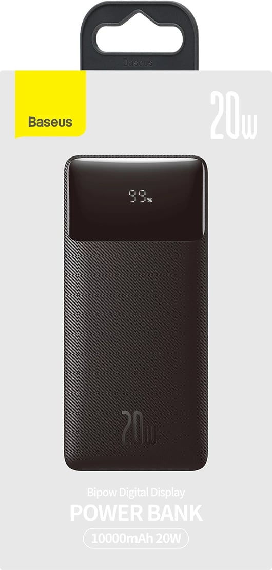 Powerbank Baseus Bipow 10000mAh 20W, i zi, me kabllo USB-A në Micro USB 0.25m Powerbank Baseus Bipow 10000mAh 20W, i zi, me kabllo USB-A në Micro USB 0.25m