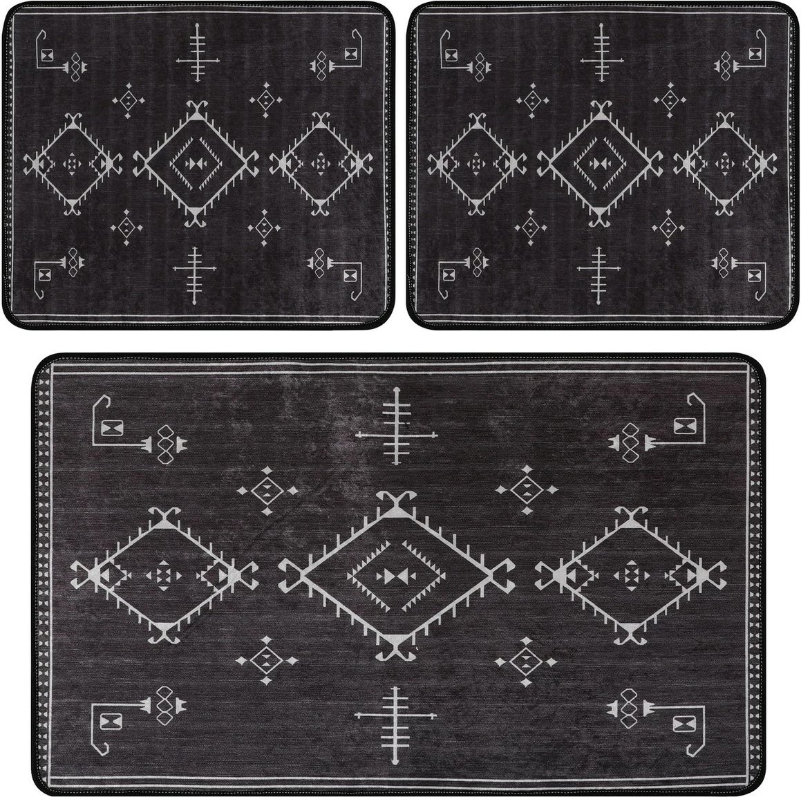 Set tapetash për banjo (3 copë), Mijölnir, ngjyrë gri e errët