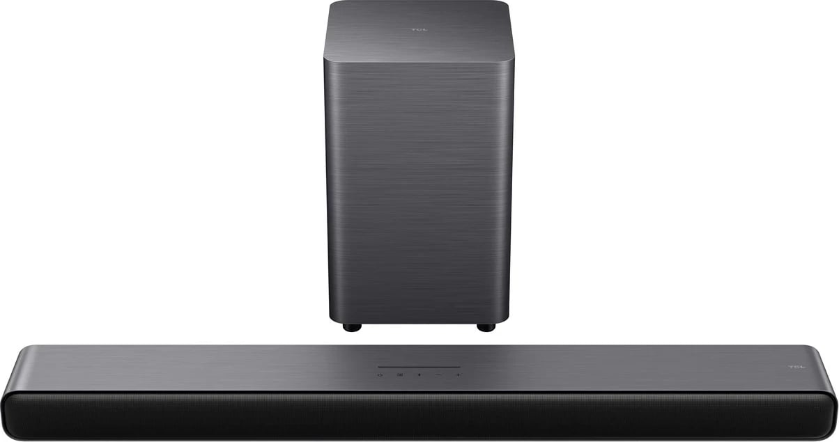 Soundbar TCL S S55H, 2.1 Channel, Dolby Atmos, Subwoofer pa tela, Bluetooth, Titanium