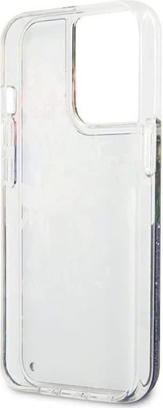 Mbështjellës Guess GUHCP13LLFLSB për iPhone 13/13 Pro 6.1", Flower Liquid Glitter, Blu Mbështjellës Guess GUHCP13LLFLSB për iPhone 13/13 Pro 6.1", Flower Liquid Glitter, Blu