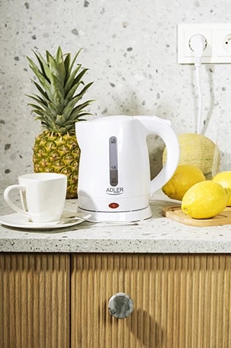 Çajnik elektrik, Adler AD 1272, 1.0 L, 1350–1600W, plastikë, i bardhë