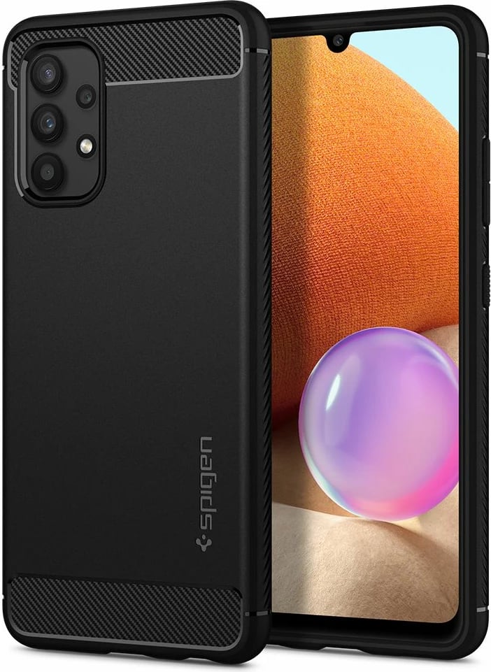 Mbështjellës Spigen Rugged Armor për Samsung Galaxy A52/A52s, Matte Black