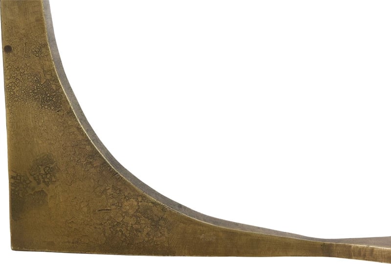 Tavolinë anësore Blanche, mermer i bardhë, metal ngjyrë bronzi antik, 55x55x61cm