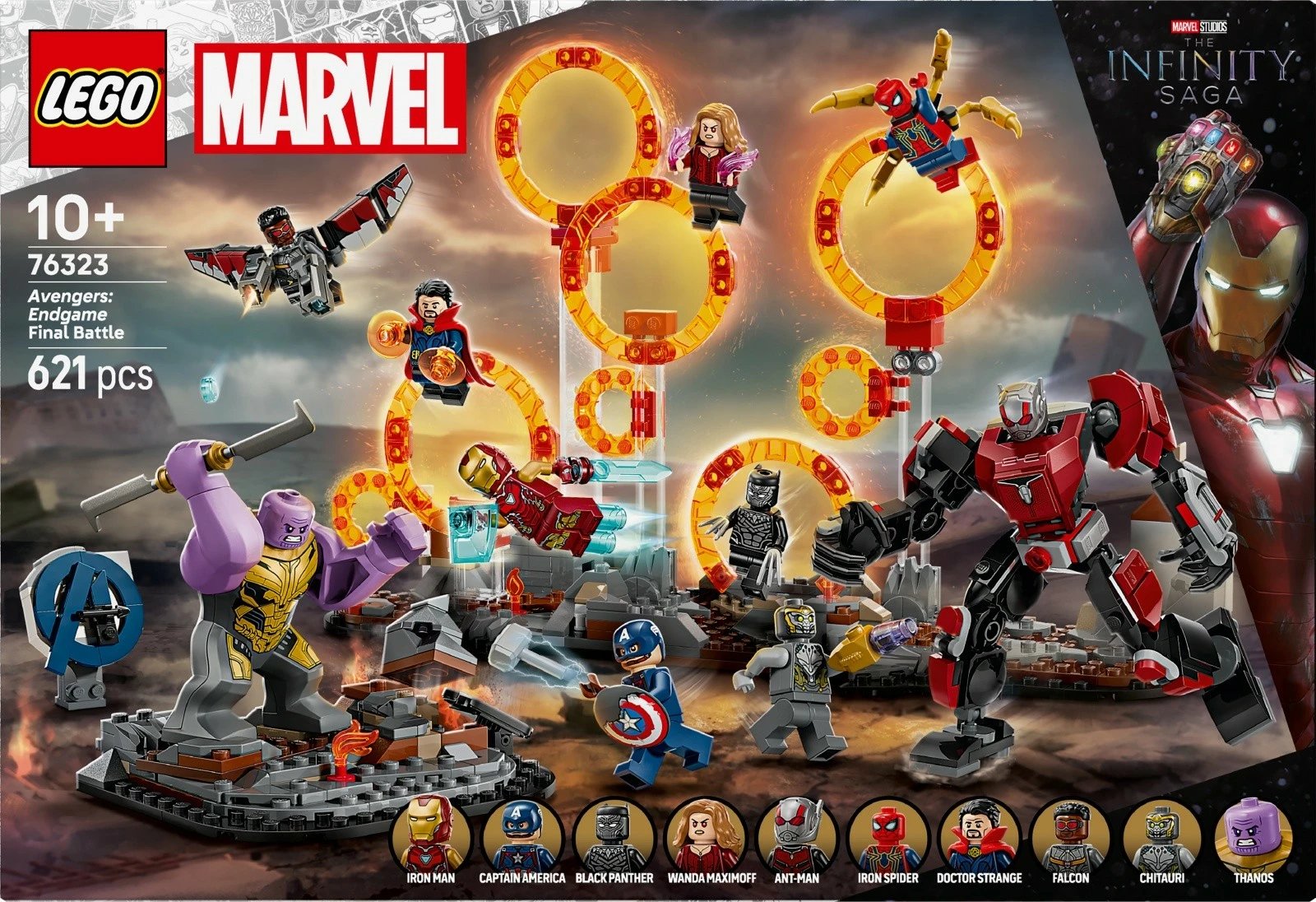 Set ndërtimi LEGO Super Heroes 76323 Avengers: Endgame Final Battle, 621 pjesë