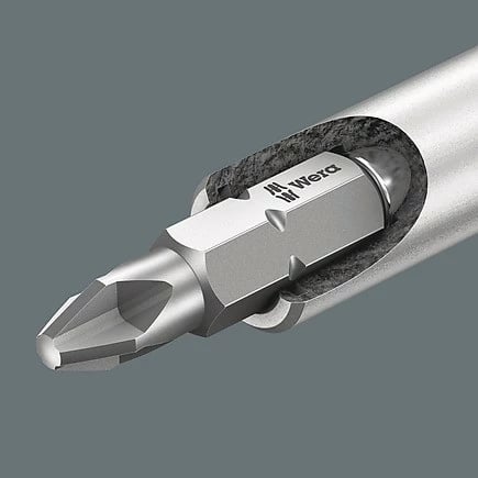 Set bitash Torx Plus Wera 6 copë, 25mm, me mbajtës universal
