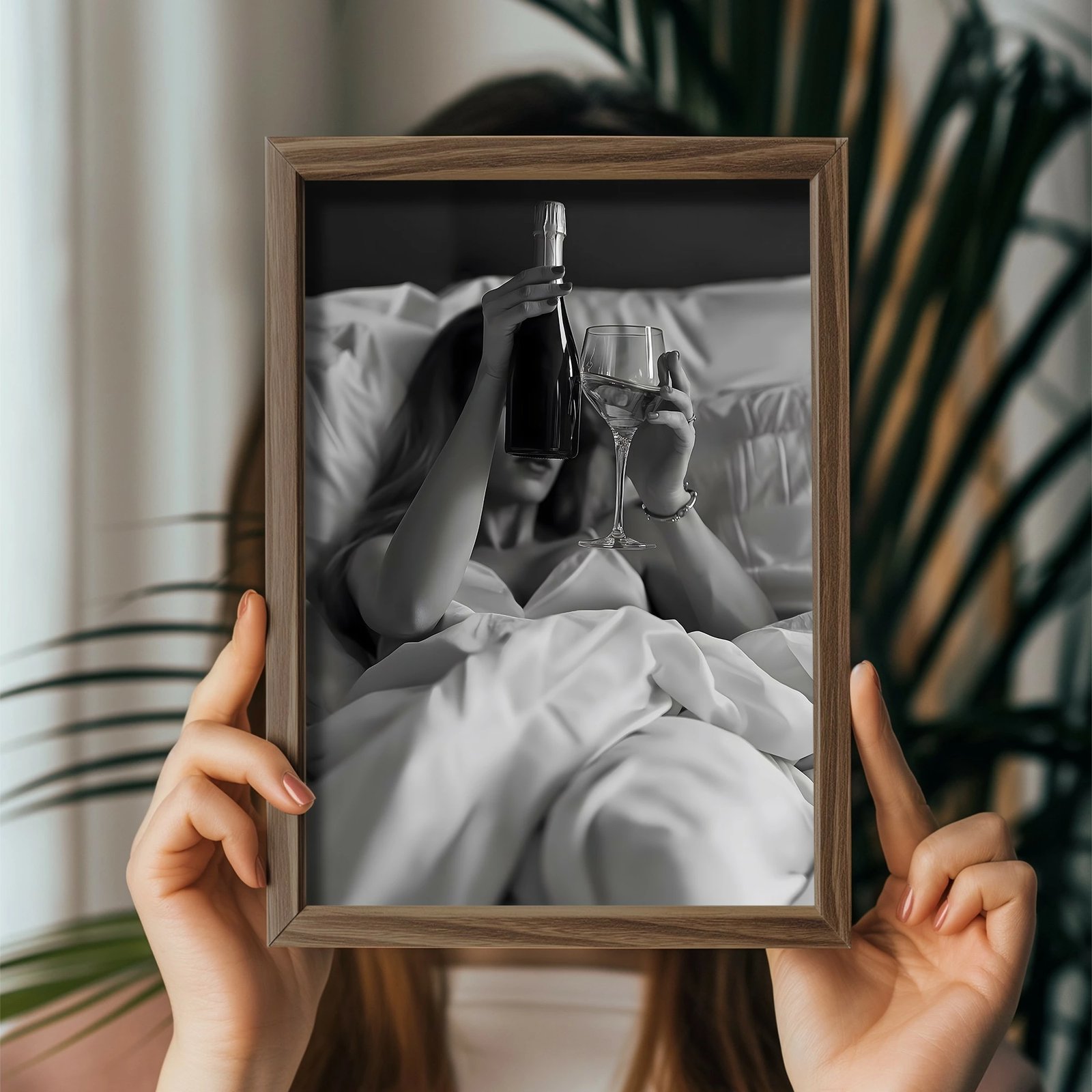 Pikturë dekorative me kornizë MDF, shumëngjyrëshe, Wallity, GE154-L