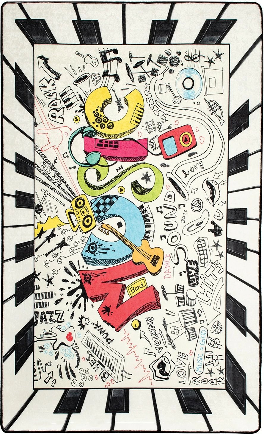 Qilim (100 x 160) Conceptum Hypnose, Music, shumëngjyrësh