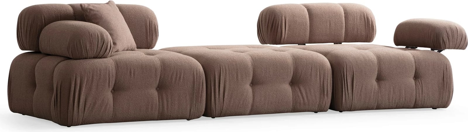 Divan treshe Doblo, ngjyrë kapuçino, Atelier del Sofa (L1-Pouffe-1R)