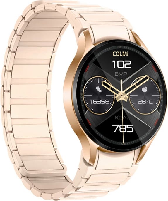 Smartwatch Colmi i28 Ultra me rrip magnetik, 1.43" AMOLED, Gold