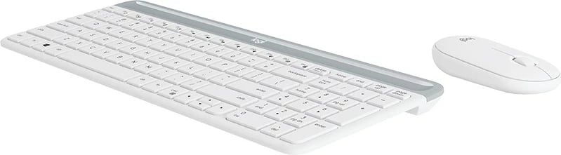 Kombo maus dhe tastierë Logitech MK470 Slim, Full-size (100%), Wireless, RF Wireless, QWERTZ, Bardhë