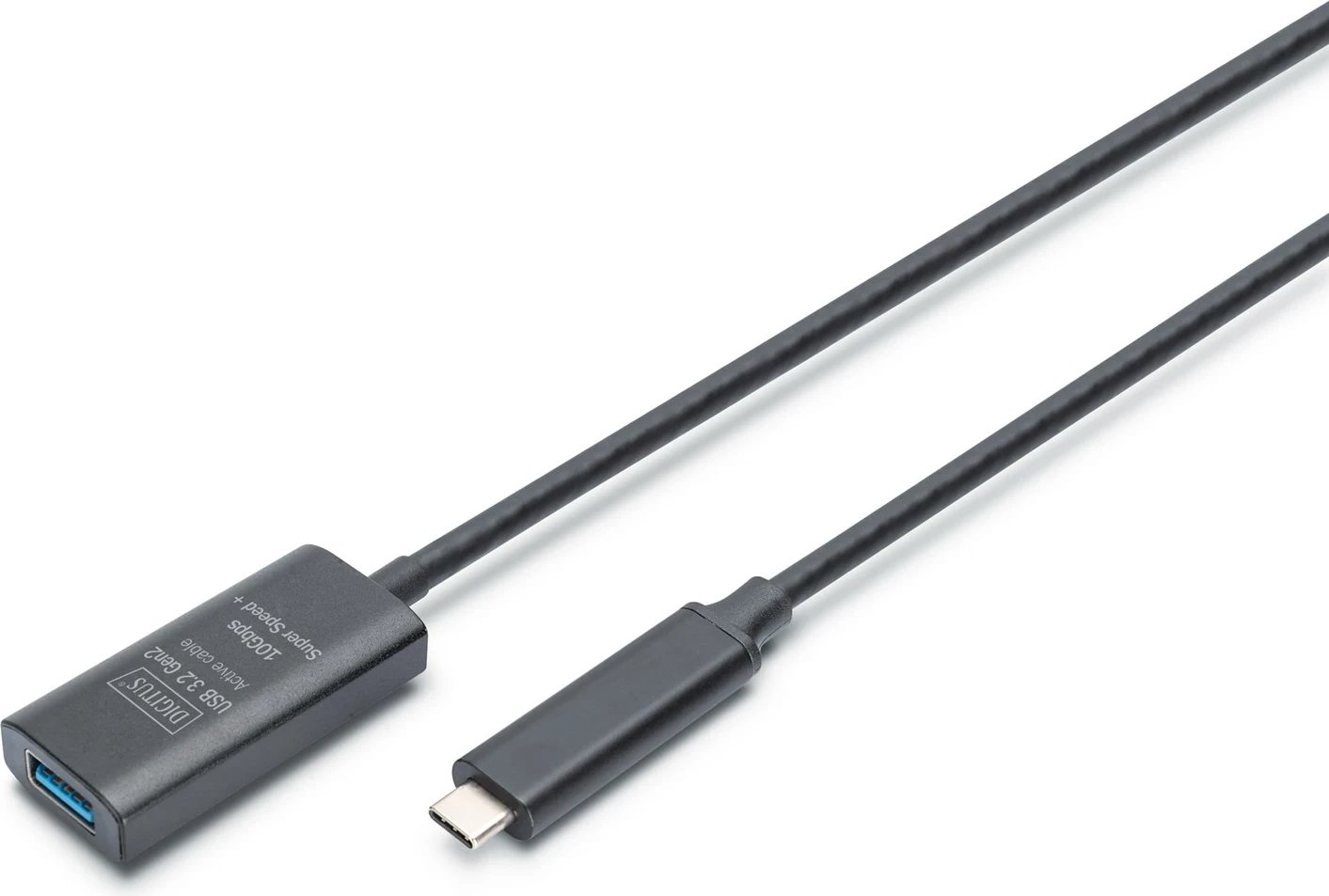 Kabllo zgjatuese USB 3.2 Gen2 DIGITUS DA-73113, 5m, USB-C në USB-A, e zezë