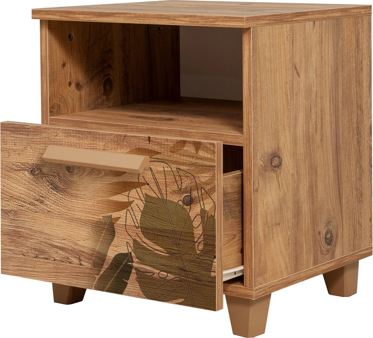 Komodinë Hanah Home, Leva Alfa Forest, ngjyrë Atlantic Pine