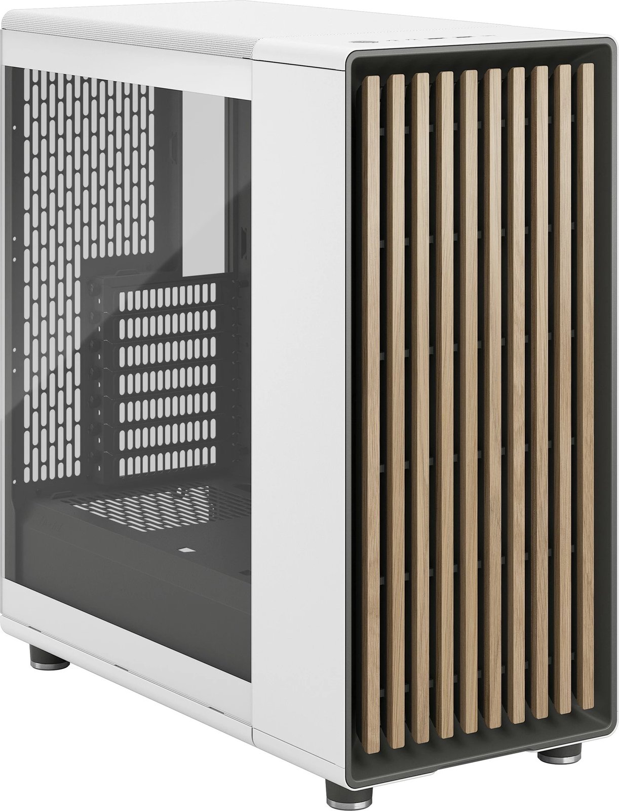 Kasë Fractal Design North Chalk White, Midi Tower, xham i kalitur Kasë Fractal Design North Chalk White, Midi Tower, xham i kalitur
