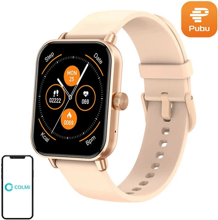 Smartwatch Colmi P81, 1.9", Bluetooth, IP68, Gold
