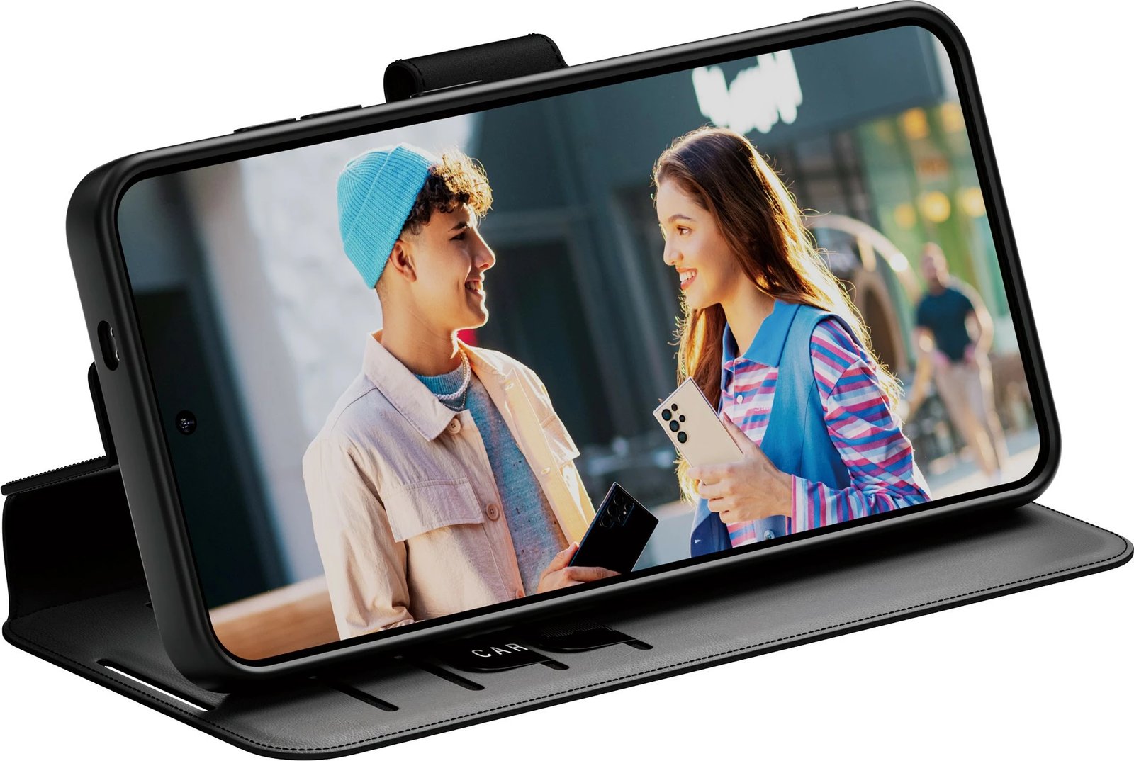Mbështjellës PanzerGlass për Samsung Galaxy S25, kickstand, i zi