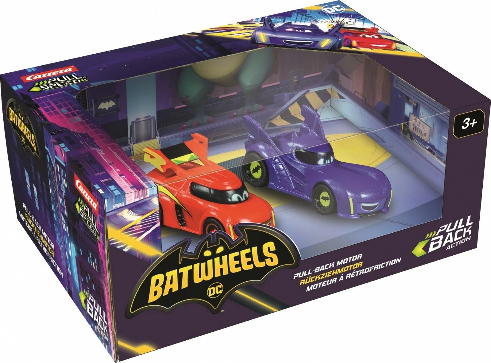 Set vetura lodër Carrera Batwheels Bam & Redbird, plastikë, 1:43, kuqe/kaltër